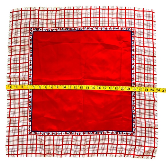 VINTAGE RED WHITE & BLUE SCARF/WRAP - Picture 5 of 5